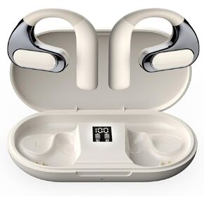 Open Ear Headphones,Bluetooth Earbuds Wireless Earphones for iPhone Andriod Sports, ENC Noise Cacellation Bluetooth Ear Buds 10M 100 Hours Battery Led Display for Running Gym Workout