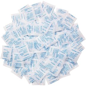 Food Storage Humidity Desiccant Silica Gel Packs, 100 Packs Silica Gel Packets Food Grade Moisture Absorber Dehumidifier Desiccant Bags
