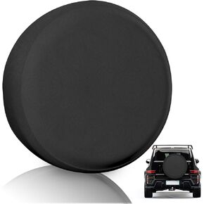 K-Musculo Spare Tire Cover, Faux Leather RV Spare Tire Cover, Waterproof Anti-UV Tire Cover RV Accessories for RV/Truck/Trailer/SUV. (Black 24"-26" Dia)