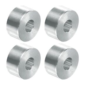 uxcell 4pcs Aluminum Spacer 1/2" Bore x 1" OD x 1" Length Screw Standoff Bushing Plain Finish Round Metal Spacer for 1/2 ID Screws Bolts and Rods