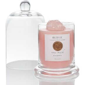 Luxury Candles, Natural Soy Candles for Home Scented, Crystal Candle 13 oz Lavender Candle with Amethyst, Cancer,Scorpio,Pisces Zodiac Candles, Calming aromatheraphy Candles for Anxiety