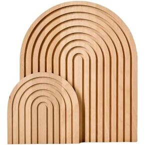 Decorative Boho Wooden Rainbow Arches Home Decor, Aesthetic Shelf Decor Table Decor Dresser Decor Mantle Decor Countertop Decorations, for Living Room, Kitchen, Bedroom, Coffee Bar, Set of Two