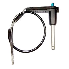 Stainless Steel Quick Pull Pins Self-Locking with L-Handle Ball Lock Pin/ Push Pin/ Quick Release pin with Lanyard Cable (2, Dia:9.5mmX60mm Length)