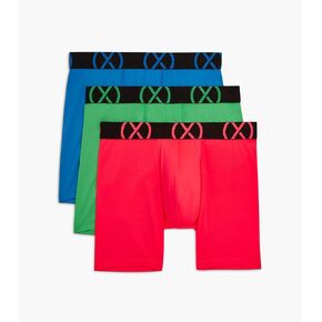 2(X)IST Mens Underwear Micro Sport Boxer Briefs Bright Fashion 3 Pack (Electric Blue, Large)
