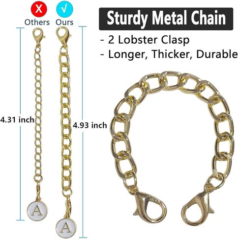 Stanley Cup Charms for Handle, 2PCS Letter Charms Accessories Initial Name ID Personalized Identification Stanley Handle Charm, Stanley Initial Letter Chain Keychain Charm for Stanley Tumbler in Saudi Arabia