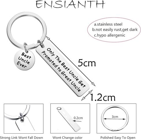 ENSIANTH هدية العمة هدية العم فقط أفضل عمة / عم يتم ترقيتها إلى عمة عظيمة / عم مجوهرات ملهمة للعمة in Saudi Arabia