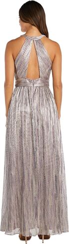 Long Shimmer Gown with Cut Outs and Open Back in Saudi Arabia