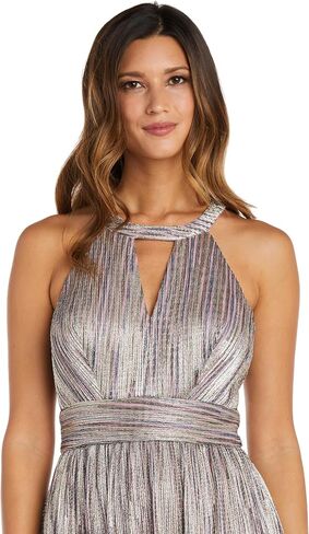 Long Shimmer Gown with Cut Outs and Open Back in Saudi Arabia