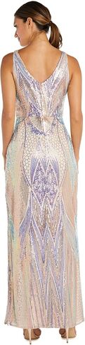 Long Sleeveless Sequined Gown with Leg Slit in Saudi Arabia
