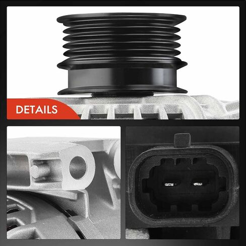 A-Premium Alternator Compatible with Saturn L100 2001-2002, L200 2001-2003, L300 2004, LS LS1 LW1 LW200 Vue, L4 2.2L, 120A 12V CW 5-Groove Pulley, Replace# 22674549, 124515016 in Saudi Arabia