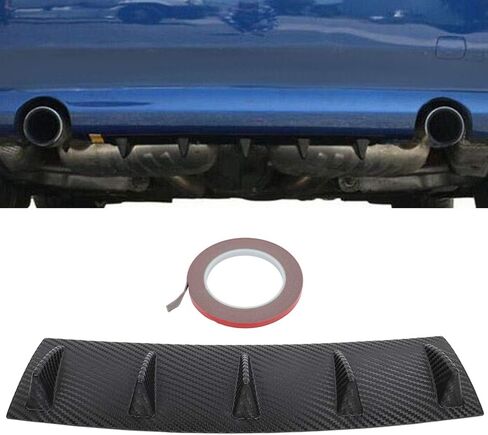FINDAUTO PP Rear Bumper Lip Diffuser Spoiler 5 Shark Fin Style Fits for Most Cars Universal Trunk Lip Spoiler in Saudi Arabia