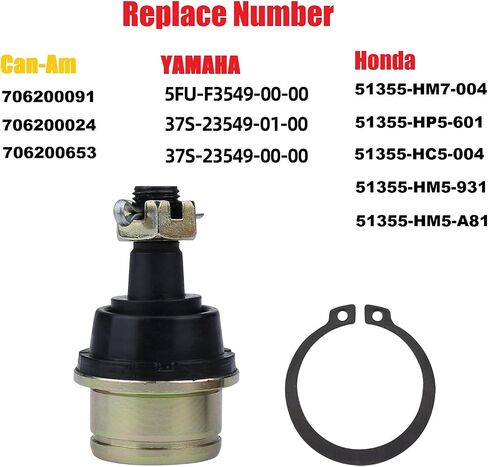 Ball Joint Fits For Honda TRX250 300 51355-HP5-601 / Cam-Am Outlander Traxter Renegade 706200653 / Yamaha Grizzly350 YFM350 37S-23549-01-00 (BLACE) in Saudi Arabia
