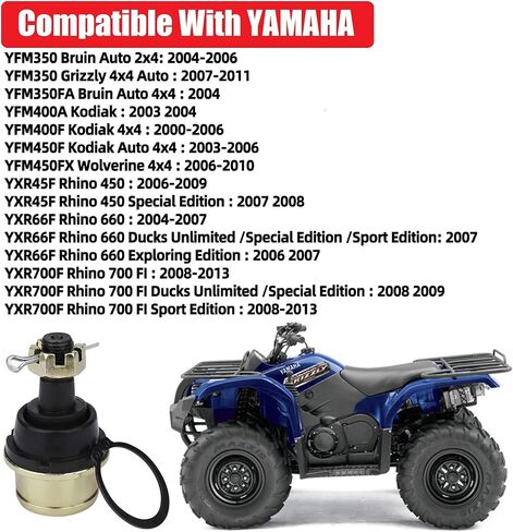 Ball Joint Fits For Honda TRX250 300 51355-HP5-601 / Cam-Am Outlander Traxter Renegade 706200653 / Yamaha Grizzly350 YFM350 37S-23549-01-00 (BLACE) in Saudi Arabia
