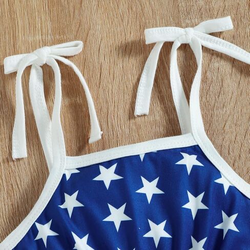 Baby Girl 4th Of July Outfits Stars Flag Ice cream Print Romper Jumpsuit Oveall Toddler Girls Summer Clothes 0-5T in Saudi Arabia