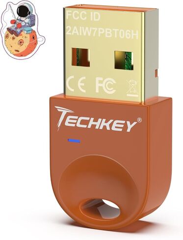 محول بلوتوث USB 5.3 لأجهزة الكمبيوتر المكتبية، قم بتوصيل وتشغيل جهاز استقبال وجهاز إرسال بلوتوث صغير V21 EDR Dongle لأجهزة الكمبيوتر المحمول بلوتوث Windows 11/10/8.1-برسيمون برتقالي in Saudi Arabia