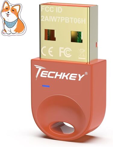 محول بلوتوث USB 5.3 لأجهزة الكمبيوتر المكتبية، قم بتوصيل وتشغيل جهاز استقبال وجهاز إرسال بلوتوث صغير V4 EDR Dongle للكمبيوتر المحمول والكمبيوتر المحمول بنظام Windows 11/10/8.1- أصفر يقطين in Saudi Arabia