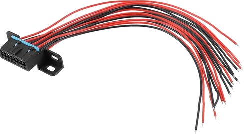 X AUTOHAUX J1962F OBD2 16 Pin Female Connector Dash Port Open Tinned Wire Pigtail Full Cables Fixed Harness Assembled Plug 12" 30cm in Saudi Arabia