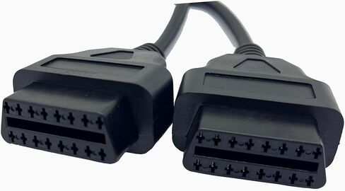 Halokny OBDII OBD2 Splitter Cable, OBDII 16 Pin 1 Male to 2 Female Splitter Y Extension Cable Adapter 30cm/1Ft in Saudi Arabia