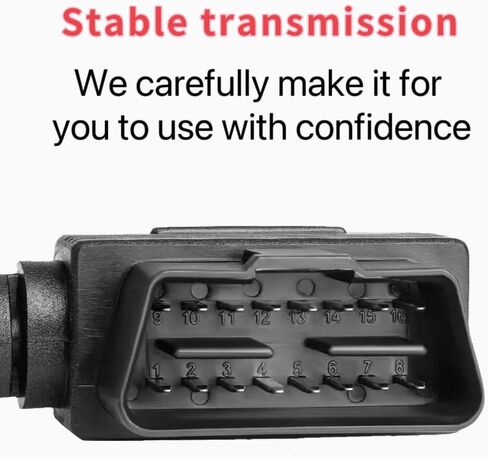 Halokny OBDII OBD2 Splitter Cable, OBDII 16 Pin 1 Male to 2 Female Splitter Y Extension Cable Adapter 30cm/1Ft in Saudi Arabia