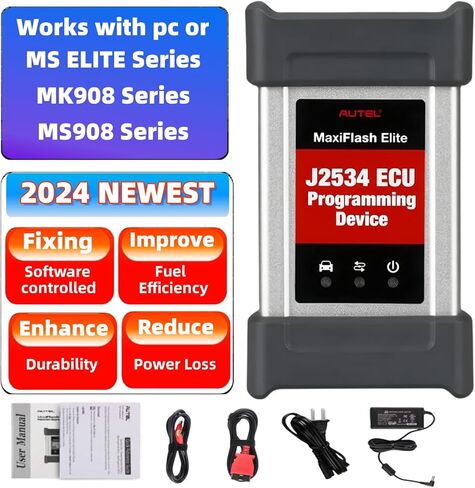 أداة برمجة Autel MaxiFlash Elite VCI J2534 Pass-Thru ECU، واجهة اتصال السيارة، تعمل مع Autel MaxiSYS Elite II، Elite، MS908، MS908S Pro، MK908 Pro II، MS908CV، MK908P والكمبيوتر الشخصي in Saudi Arabia