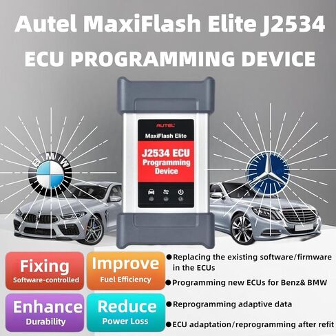 أداة برمجة Autel MaxiFlash Elite VCI J2534 Pass-Thru ECU، واجهة اتصال السيارة، تعمل مع Autel MaxiSYS Elite II، Elite، MS908، MS908S Pro، MK908 Pro II، MS908CV، MK908P والكمبيوتر الشخصي in Saudi Arabia