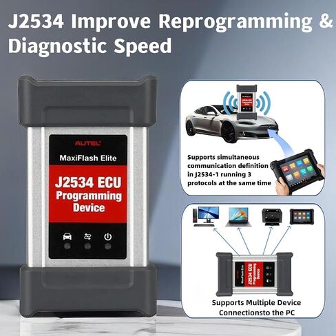 أداة برمجة Autel MaxiFlash Elite VCI J2534 Pass-Thru ECU، واجهة اتصال السيارة، تعمل مع Autel MaxiSYS Elite II، Elite، MS908، MS908S Pro، MK908 Pro II، MS908CV، MK908P والكمبيوتر الشخصي in Saudi Arabia