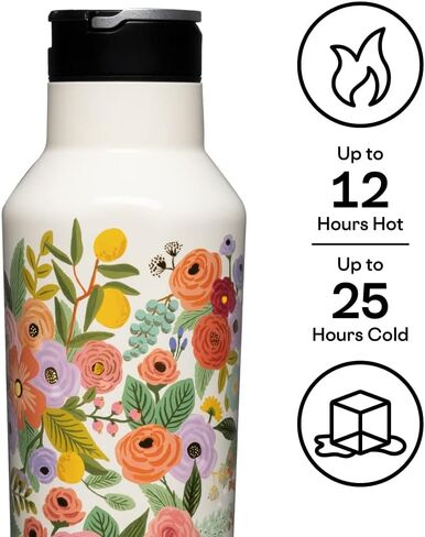 Corkcicle Stemless Flute, Triple Insulated Stainless Steel, Easy Grip, Non-slip Bottom, Keeps Beverages Chilled for 9 Hours, Garden Party Cream, 7 oz in Saudi Arabia