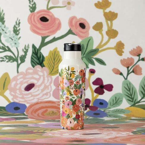 Corkcicle Stemless Flute, Triple Insulated Stainless Steel, Easy Grip, Non-slip Bottom, Keeps Beverages Chilled for 9 Hours, Garden Party Cream, 7 oz in Saudi Arabia