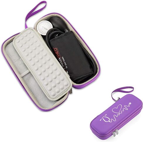 Caseling Hard Stethoscope Case Compatible with 3M Classic III, Lightweight II S.E, Cardiology IV Diagnostic, Includes ID Slot and Mesh Pocket for Nurse Accessories (Purple - Pu Leather) in Saudi Arabia