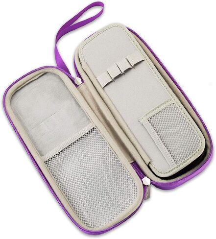 Caseling Hard Stethoscope Case Compatible with 3M Classic III, Lightweight II S.E, Cardiology IV Diagnostic, Includes ID Slot and Mesh Pocket for Nurse Accessories (Purple - Pu Leather) in Saudi Arabia