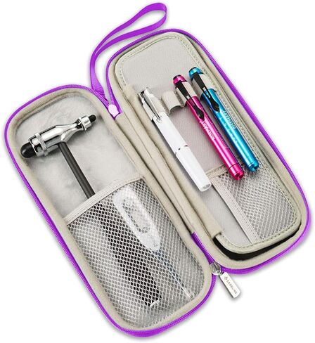 Caseling Hard Stethoscope Case Compatible with 3M Classic III, Lightweight II S.E, Cardiology IV Diagnostic, Includes ID Slot and Mesh Pocket for Nurse Accessories (Purple - Pu Leather) in Saudi Arabia