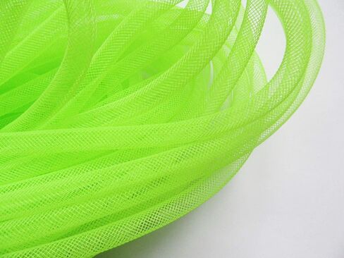 YYCRAFT 25 Yards Solid Mesh Tube Deco Flex for Wreaths Cyberlox CRIN Crafts 8mm 3/8 Inch(NO FOIL),Aqua in Saudi Arabia
