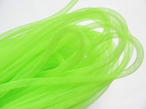 YYCRAFT 25 Yards Solid Mesh Tube Deco Flex for Wreaths Cyberlox CRIN Crafts 8mm 3/8 Inch(NO FOIL),Aqua in Saudi Arabia