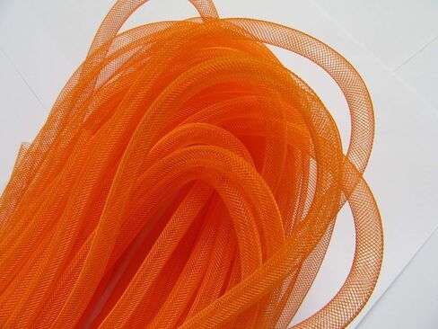 YYCRAFT 25 Yards Solid Mesh Tube Deco Flex for Wreaths Cyberlox CRIN Crafts 8mm 3/8 Inch(NO FOIL),Aqua in Saudi Arabia