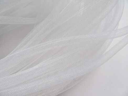 YYCRAFT 25 Yards Solid Mesh Tube Deco Flex for Wreaths Cyberlox CRIN Crafts 8mm 3/8 Inch(NO FOIL),Aqua in Saudi Arabia