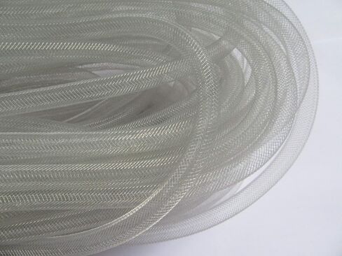 YYCRAFT 25 Yards Solid Mesh Tube Deco Flex for Wreaths Cyberlox CRIN Crafts 8mm 3/8 Inch(NO FOIL),Aqua in Saudi Arabia