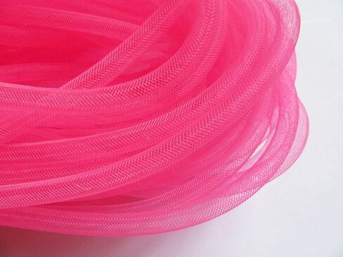 YYCRAFT 25 Yards Solid Mesh Tube Deco Flex for Wreaths Cyberlox CRIN Crafts 8mm 3/8 Inch(NO FOIL),Aqua in Saudi Arabia