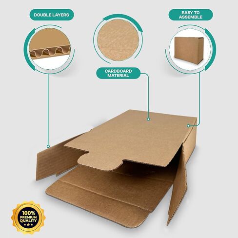 صندوق شحن EZ Fold مقاس 9 × 6 × 3 بوصات، صناديق تخزين صغيرة متحركة، صناديق شحن قوية (5) in Saudi Arabia