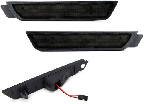 iJDMTOY Clear Lens Red Full LED Rear Side Marker Light Kit Compatible with Chevy 2010-15 Camaro, Powered by 27-SMD LED, Replace OEM Back Sidemarker Lamps in Saudi Arabia