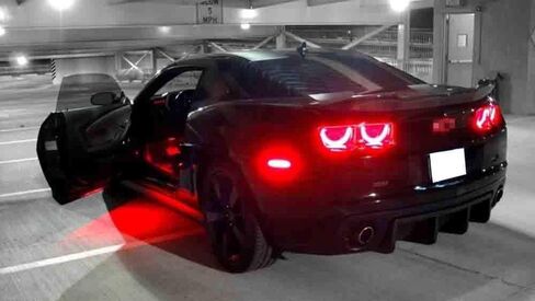 iJDMTOY Clear Lens Red Full LED Rear Side Marker Light Kit Compatible with Chevy 2010-15 Camaro, Powered by 27-SMD LED, Replace OEM Back Sidemarker Lamps in Saudi Arabia