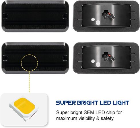 4PCS Amber+Red LED Side Marker Light Lamp Compatible with 1985-1995 G10 G20 G30 G1500 G2500 G350 / P2500 P3500 Base / P3500 Value Van / P20 P30 Step Van, Front & Rear Side Marker Lights in Saudi Arabia