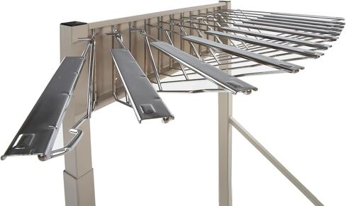 Brookside Design Mobile Blueprint Storage Rack –– Holds Up to 1200 Blueprints In 12 Blueprint Clamps - Vertical Blueprint Holder - Heavy Duty - MVPC in Kuwait