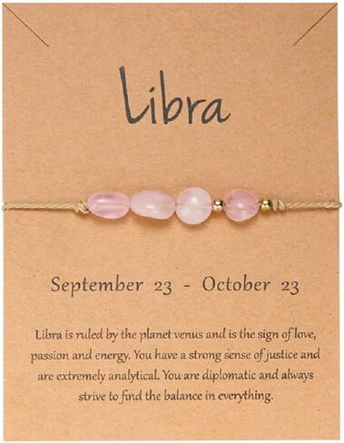 COLORFUL BLING 12 Constellation Healing Crystal Beaded Bracelets Natural Stone Zodiac Stretch Bracelets for Women Girls Birthstone Gemstone Anxiety Relief Reiki Yoga Bracelets Horoscope Jewelry in Kuwait