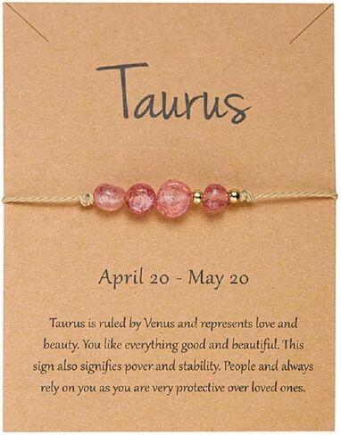 COLORFUL BLING 12 Constellation Healing Crystal Beaded Bracelets Natural Stone Zodiac Stretch Bracelets for Women Girls Birthstone Gemstone Anxiety Relief Reiki Yoga Bracelets Horoscope Jewelry in Kuwait