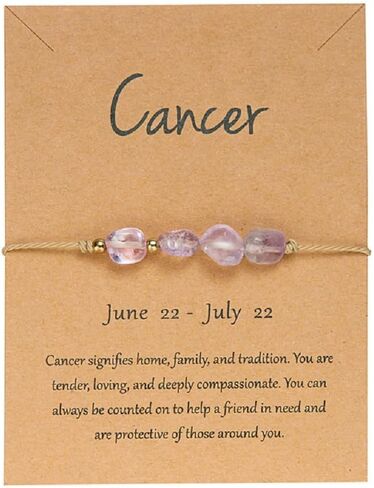 COLORFUL BLING 12 Constellation Healing Crystal Beaded Bracelets Natural Stone Zodiac Stretch Bracelets for Women Girls Birthstone Gemstone Anxiety Relief Reiki Yoga Bracelets Horoscope Jewelry in Kuwait