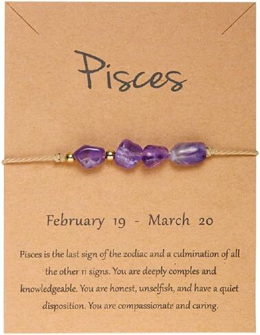 COLORFUL BLING 12 Constellation Healing Crystal Beaded Bracelets Natural Stone Zodiac Stretch Bracelets for Women Girls Birthstone Gemstone Anxiety Relief Reiki Yoga Bracelets Horoscope Jewelry in Kuwait