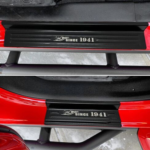 واقي دخول من الفولاذ المقاوم للصدأ لعام 2018-2022 2023 Wrangler JL JLU واقي عتبة الباب واقي حافة الباب مع ملصق العلم الأمريكي، أسود in Kuwait