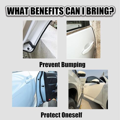 Door Protector Car Door Protector Edge Guards Car Door Edge Guards Adhesive Free Universal for Cars, Trucks, Suvs, Suvs and Most Car Door Panels (Black, 16.4Ft（5M）) in Saudi Arabia