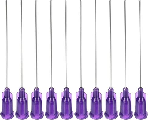 PATIKIL 25Ga x 2 Inch Dispensing Needle Tips, 25Pcs Stainless Steel and Plastic Glue Needle Tube Blunt Tips with Luer Lock for Glue Oil Applicator, Rose Red in Saudi Arabia
