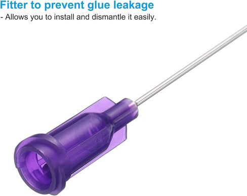 PATIKIL 25Ga x 2 Inch Dispensing Needle Tips, 25Pcs Stainless Steel and Plastic Glue Needle Tube Blunt Tips with Luer Lock for Glue Oil Applicator, Rose Red in Saudi Arabia